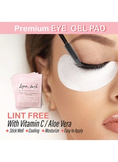 Lyon lash Eyelash Extension Supplies 4X100 Packs100 Pairs Under Eye Gel Pads 100 Disposable Mascara Brushes Wands 100 Micro Applicators Brush 100 Glue Ring Holder 2 Medical Tapes  - Image 4