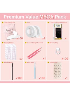 Lyon lash Eyelash Extension Supplies 4X100 Packs100 Pairs Under Eye Gel Pads 100 Disposable Mascara Brushes Wands 100 Micro Applicators Brush 100 Glue Ring Holder 2 Medical Tapes  - Image 2