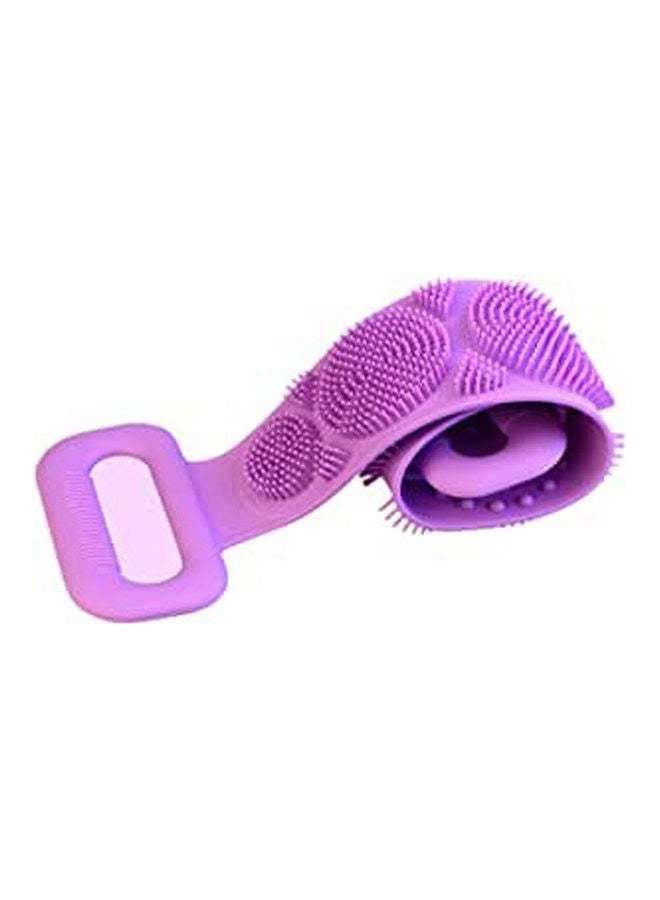 NIBEMINENT Silicone Bath Body Brush Exfoliating Lengthen Back Scrubber Purple 62cm - Image 1
