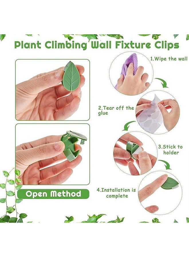 جيوستوس 120 قطعة من مشابك تركيبات الحائط لتسلق النباتات، مشابك حائط نباتية لاصقة، مشابك نباتات تسلق الأكريليك تدعم نباتات الكرمة، مشابك تثبيت كرمة النبات، دعم تثبيت الأسلاك لتثبيت نباتات التسلق - Image 4