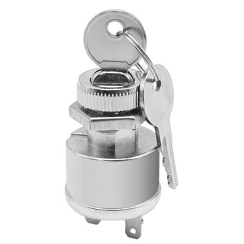 EATAKWARD 17421G1 Ignition Switch w/Key Replacement for EZGO Electric Golf Cart 2 Prong 4 Key Free Terminals Carabiner Golf Cart Starter Switch Ignition Key Switch - Image 3