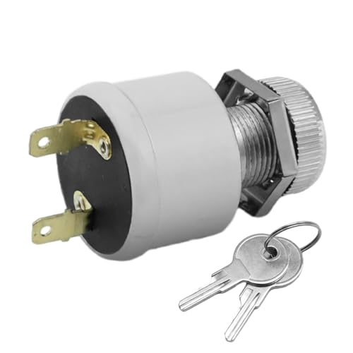 EATAKWARD 17421G1 Ignition Switch w/Key Replacement for EZGO Electric Golf Cart 2 Prong 4 Key Free Terminals Carabiner Golf Cart Starter Switch Ignition Key Switch - Image 1