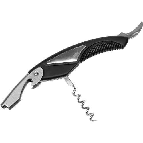 Prostuff.in® All-in-One Corkscrew Wine Bottle Opener with Built-in Foil Cutter Professional Stainless Steel Plastic Handle Opener for Sodas, Cold Drinks & Beer, Bartools Bottle Multicolor 1 Pcs - Image 2