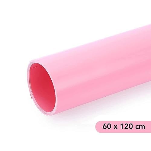 SMILEDRIVE® Photography Background Sheets - Backdrop Sheets 60 x 120 cm Waterproof Wrinklefree PVC Material (Grey and Pink) - Image 2