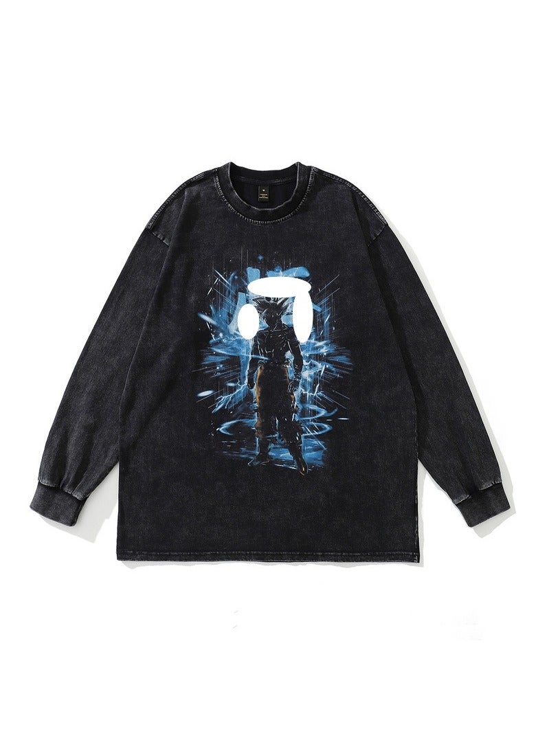 KUYING Washed Old Retro Loose Sportswear