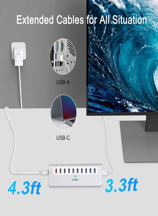 intpw Powered USB 3.2 Hub 10Gbps (10 in 1) - Image 4