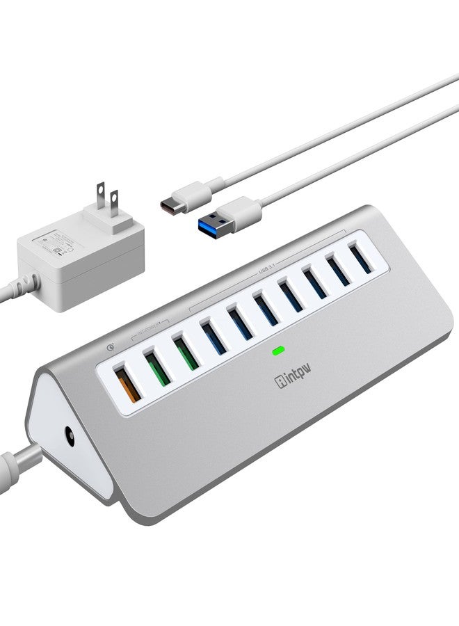 intpw Powered USB 3.2 Hub 10Gbps (10 in 1) - Image 1