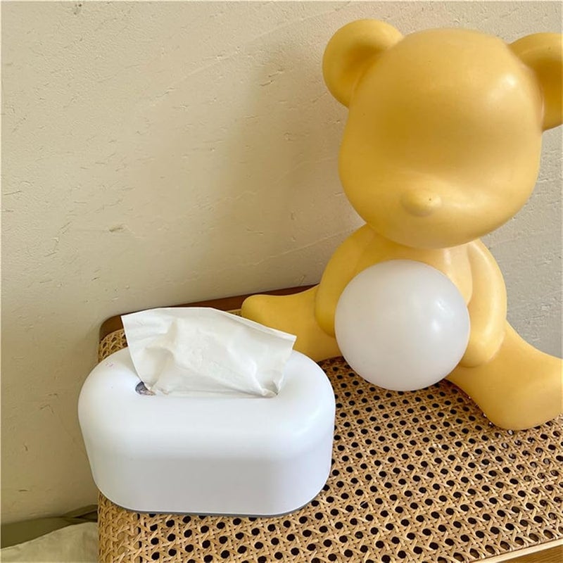 حامل مناديل ورقية أبيض منظِّم للمطبخ غرفة النوم غرفة المعيشة مكتب التخزين - Image 5