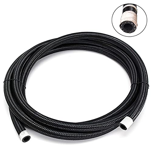 Byredio 10AN Hose - AN10 Fuel Line 10ft Stainless Steel Nylon Braided 500 PSI Transmission Lines for Oil, Cooler, Brake, Transmission, Clutch, Fluids, Gas - Image 1