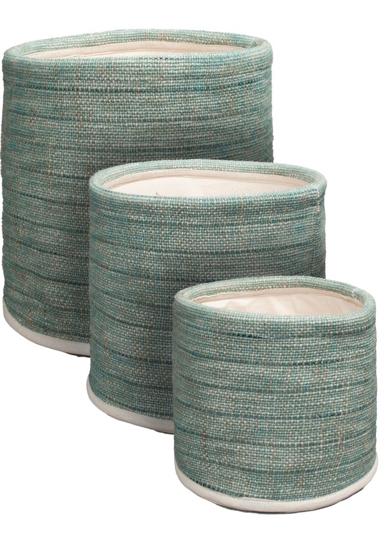 N & H Eco Friendly Handmade Cotton Fabric Planter Pots for Home Décor, Indoor Balcony, Living Room, Bedroom (Pista Green)  - Image 3