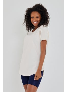 Cool Tarz Cool Style Style Cool Women Ecru Dirty Collar Loose T-SHIRT-XKTCPS001R11S  - Image 5