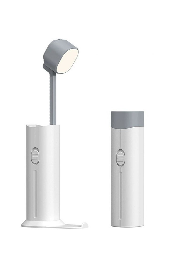 X-level Desk Lamps Multifunctional Learning Eye Protection Table Lamp Bedside Bedroom Living Room LED Night Light USB Charging Outdoor Flashlight Power Bank White - Image 1