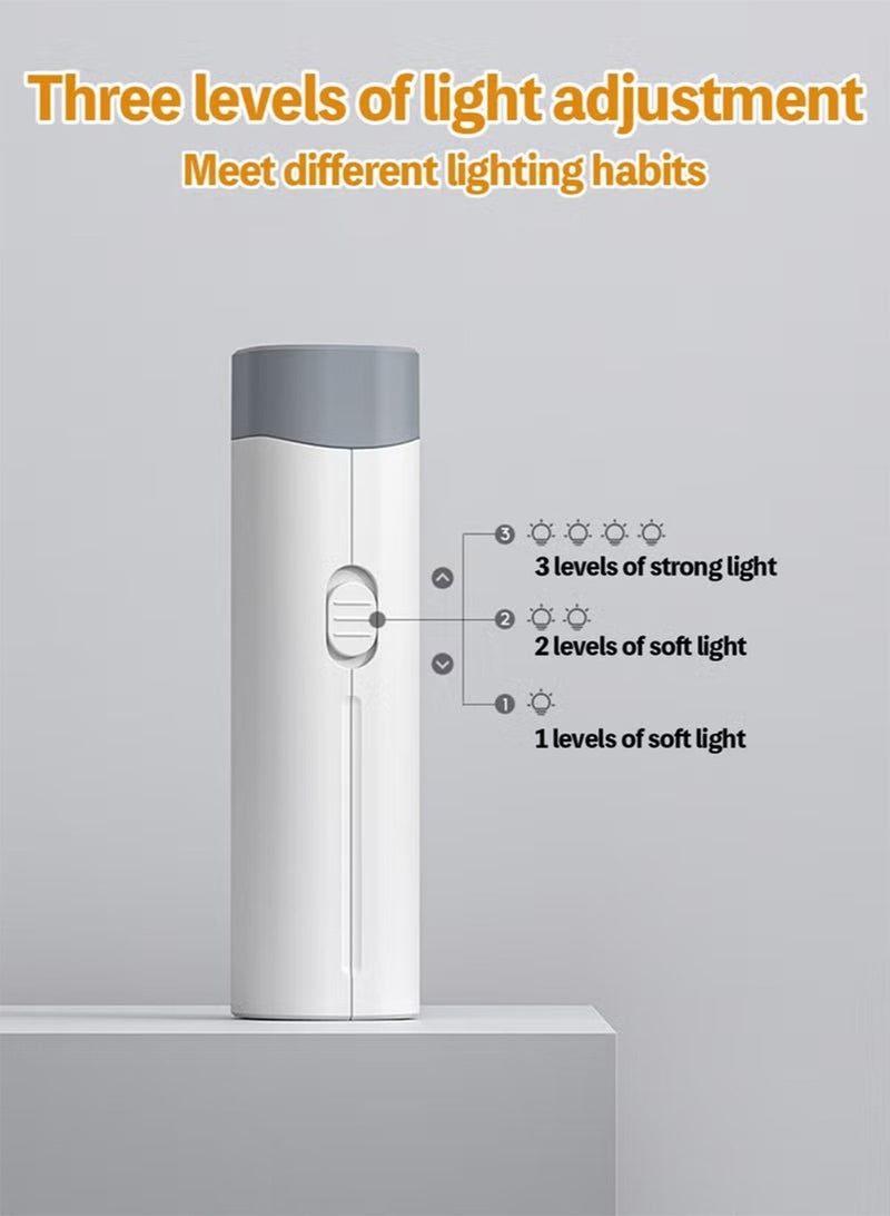 X-level Desk Lamps Multifunctional Learning Eye Protection Table Lamp Bedside Bedroom Living Room LED Night Light USB Charging Outdoor Flashlight Power Bank White - Image 2