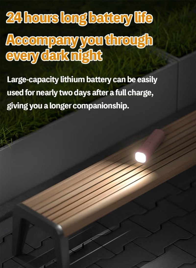 X-level Desk Lamps Multifunctional Learning Eye Protection Table Lamp Bedside Bedroom Living Room LED Night Light USB Charging Outdoor Flashlight Power Bank White - Image 5