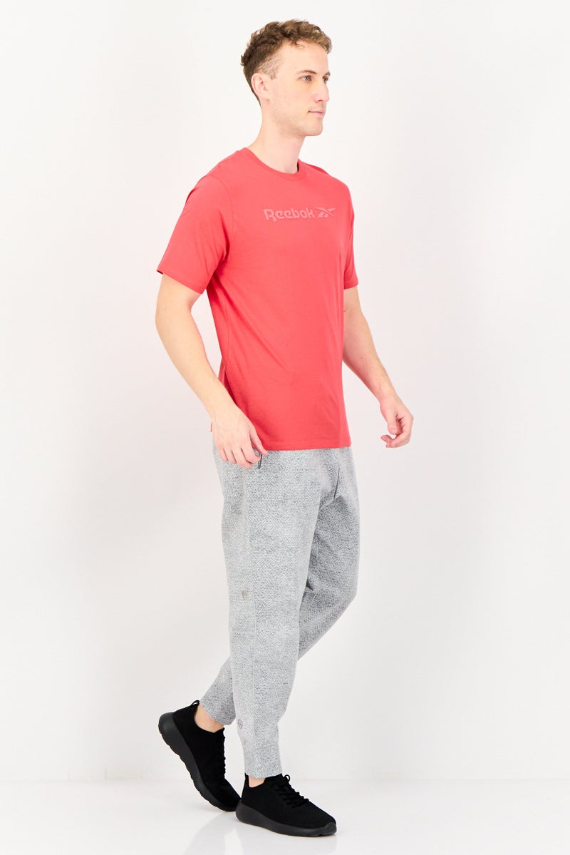 Reebok Men Sportswear Fit Short Sleeve Outdoor T-Shirt, Red - Image 4