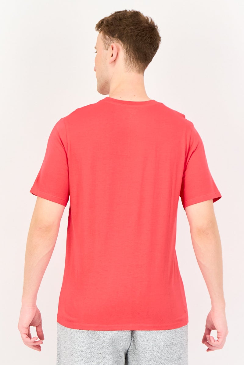 Reebok Men Sportswear Fit Short Sleeve Outdoor T-Shirt, Red - Image 3