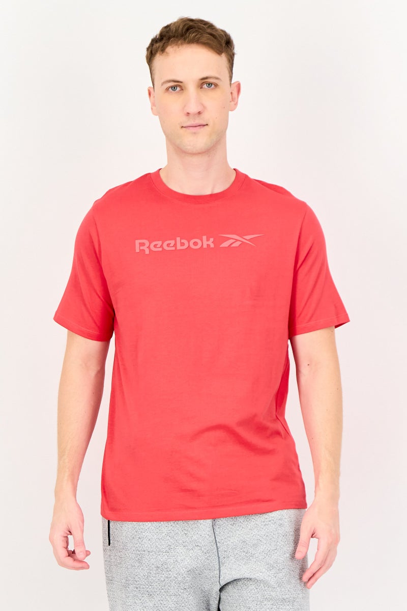 Reebok Men Sportswear Fit Short Sleeve Outdoor T-Shirt, Red - Image 1