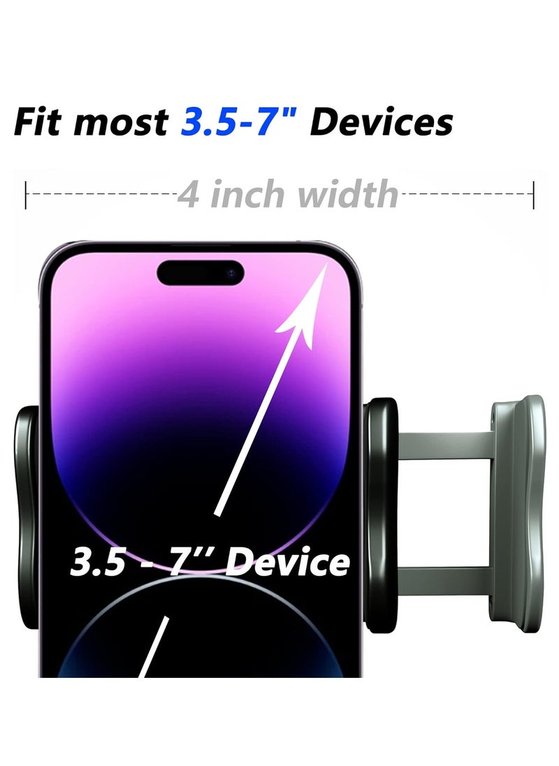Generic Cell Phone Clip Bed Stand Holder, with Grip Flexible Long Arm Gooseneck Bracket Mount Clamp for Desk, Compatible with iPhone 14 Pro Max XR X 8 7 6 or other 3.5-7" Devices (Black)  - Image 2
