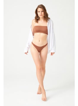 COTTONHILL Strapless Crop Top Bustier Milk Coffee  - Image 3