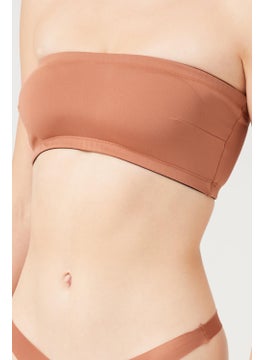 COTTONHILL Strapless Crop Top Bustier Milk Coffee  - Image 5
