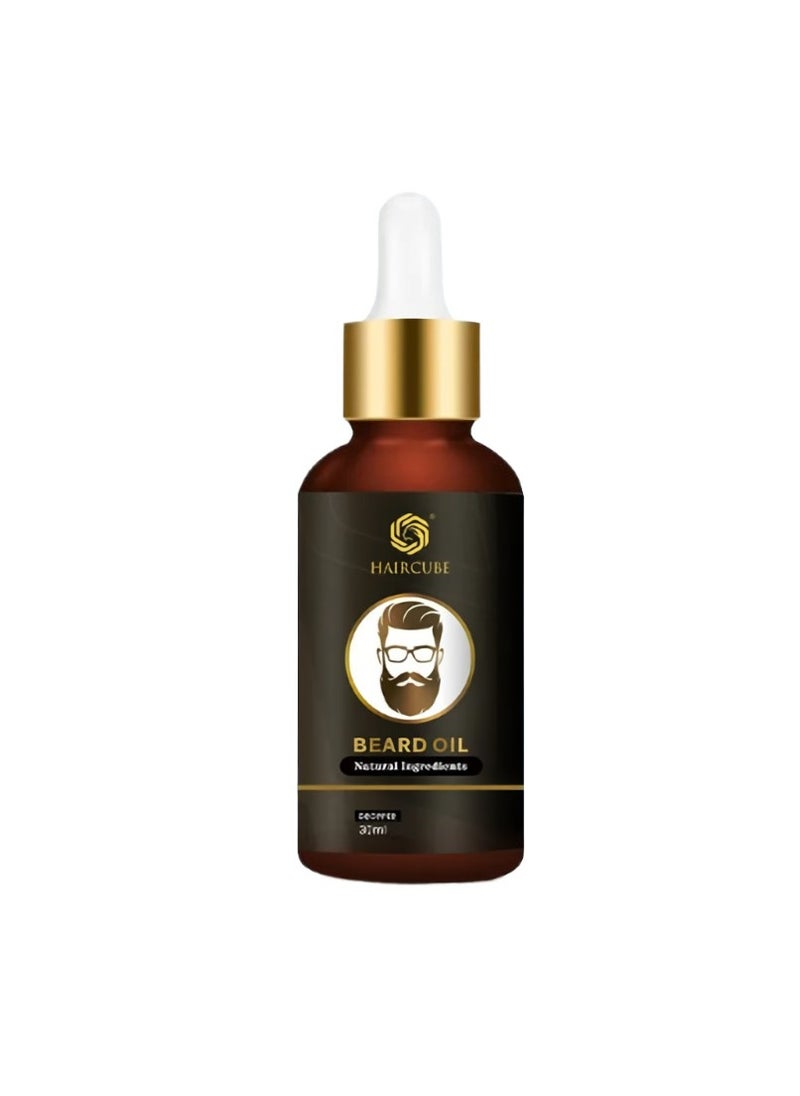 Haircube - Beard Growth Oil, Natural Effective Thicken Beard Nourishing Growth Oil, Nourishing And  Moisturizing Beard Growth Essential Oil, Natural Effective Beard Hair Growth Essence For Men - Image 1
