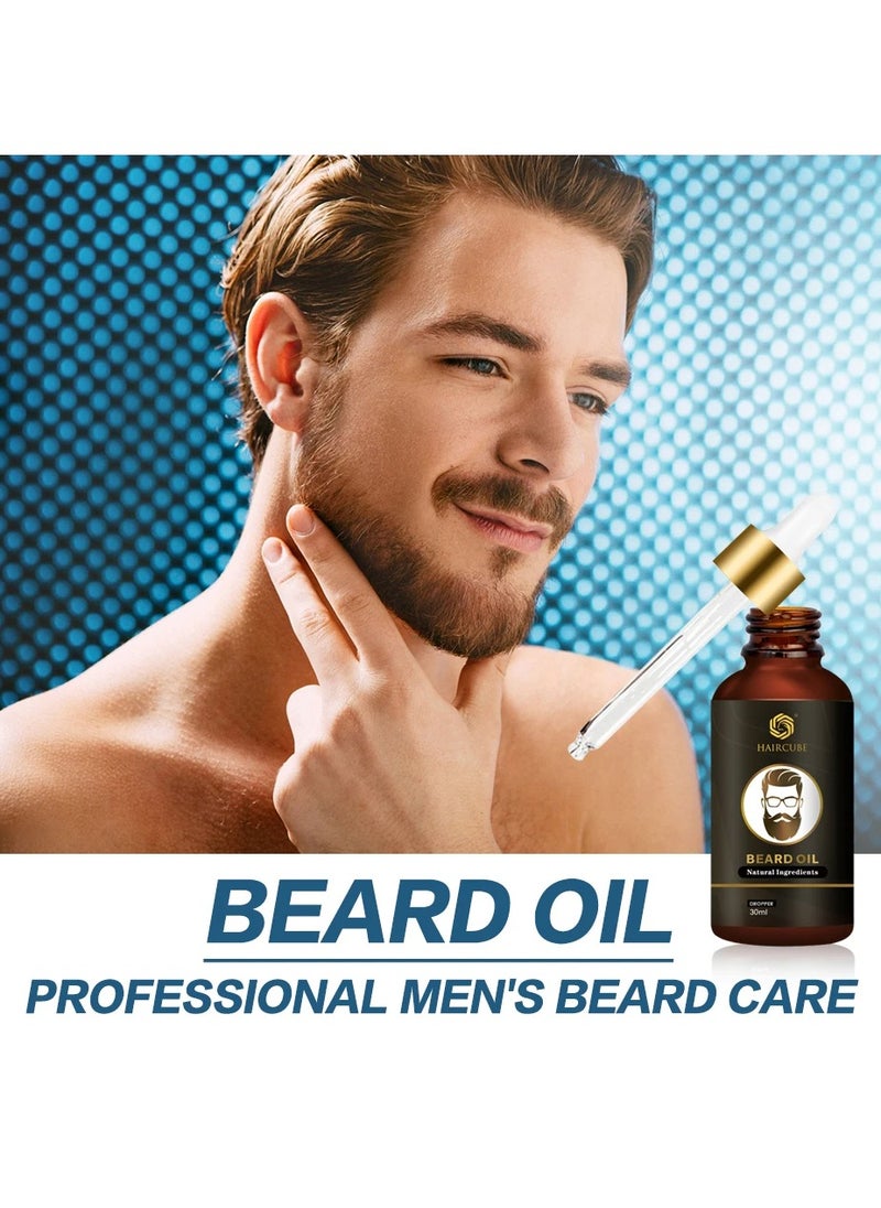 Haircube - Beard Growth Oil, Natural Effective Thicken Beard Nourishing Growth Oil, Nourishing And  Moisturizing Beard Growth Essential Oil, Natural Effective Beard Hair Growth Essence For Men - Image 1