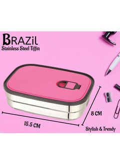 Nabhya Nabhya Brazil Small Stainless Steel Tiffin Box for Kids, Vacuum Hole with Airtight Leak Proof Lunch Box | Keeps Food Warm & Fresh | Meal Lunch Box for School, Boys & Girls-500ml  - Image 5