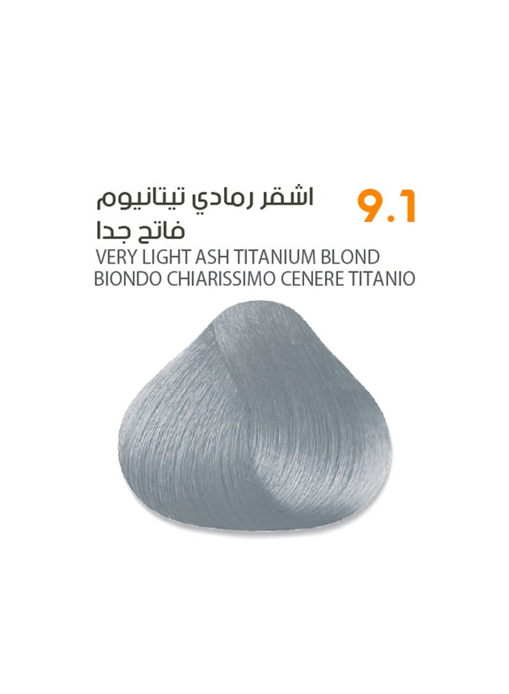SAVOO Hair Color Cream #9.1 Very Light Ash Titanium Blonde – Permanent Hair Dye with Oil Plex & Botanical Extracts | 100ml | Ultra-Light Cool Blonde with Metallic Ash Finish | 100% Grey Coverage - Image 1