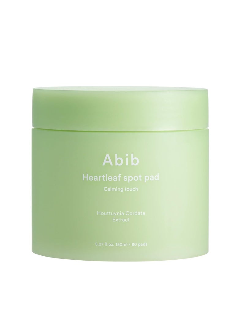abib - Abib Heartleaf Spot Pad Calming Touch 80 Pads Toner Pads for Face Redness Relief Instant Calming Moisturizing Facial Toner Light Texture Easy to use - Image 1