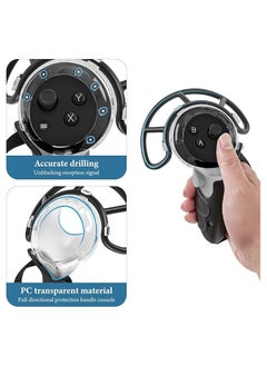 Geekria Geekria Anti-Collision Protection Frame Cover Set Compatible with Quest 3, VR Controller Grips Cover, PC Clear Cover with Knuckle Strap Rocker, Handle Bumper Guard Set (Black, 1 Pair)  - Image 3