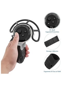 Geekria Geekria Anti-Collision Protection Frame Cover Set Compatible with Quest 3, VR Controller Grips Cover, PC Clear Cover with Knuckle Strap Rocker, Handle Bumper Guard Set (Black, 1 Pair)  - Image 4