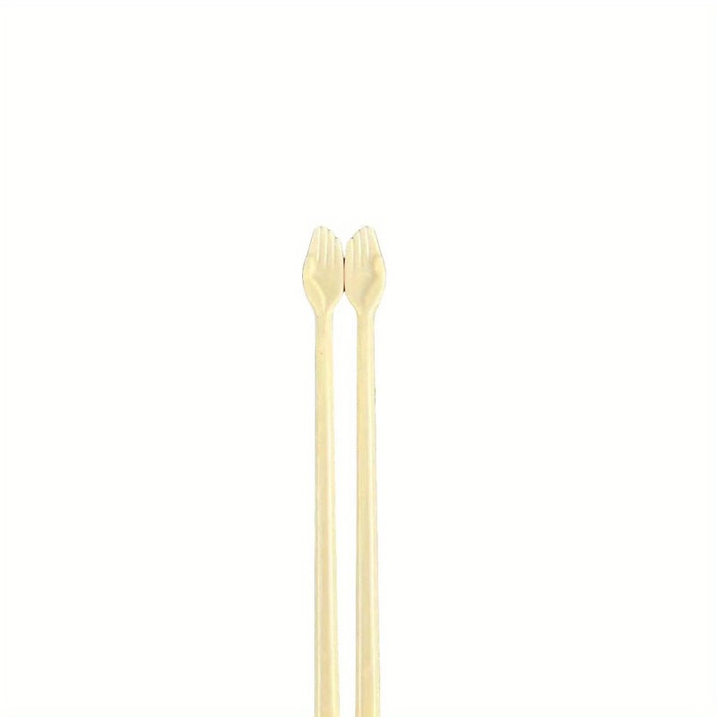 Cute Mini Palm Shaped Chopsticks 2 Pairs Plastic Durable For Pet Food Gift - Image 5