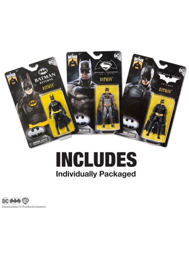 DC Comics - , Batman 85Th Special Edition Batman Action Figures 3-Pack, 4-Inch, 85Th Anniversary Collectible Kids Toys For Boys And Girls Ages 3 And Up - Image 1