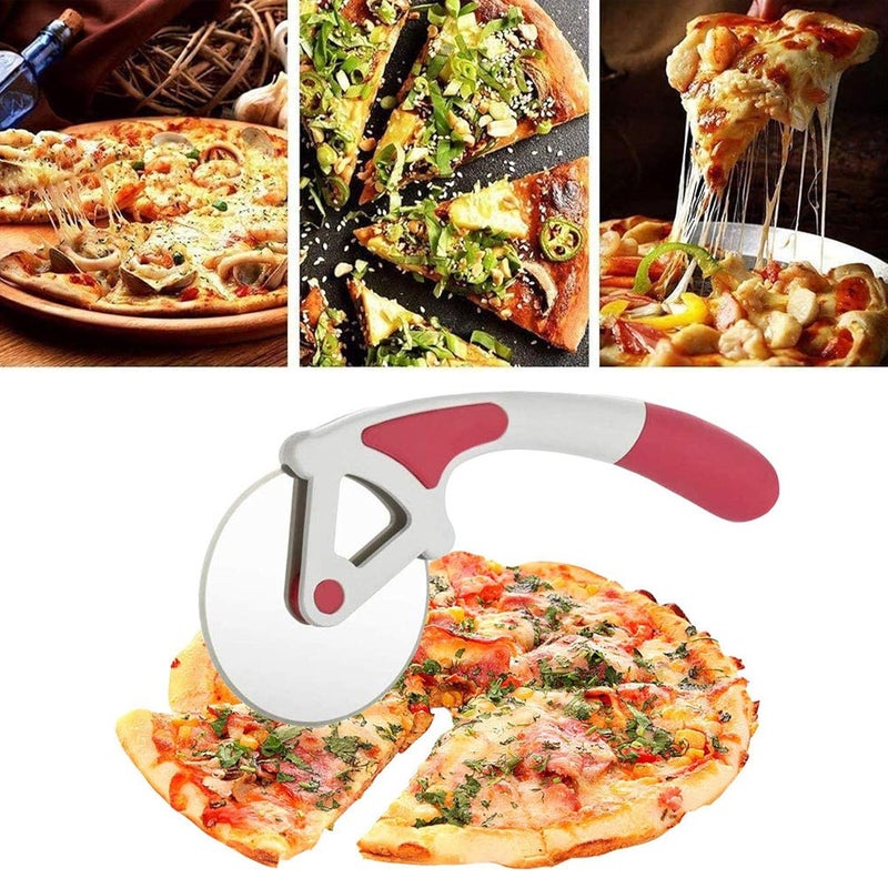 IDEAL PRIME Durable Stainless Steel Manual Hand Blender Pizza Cutter Whisk Set of 3 Rust Proof Steel Mathani Pizza Cutter Cutting Wheel Egg Beater Kitchen Tools Pack of 3 - Image 3