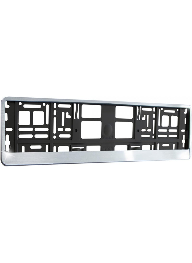TORONTO 2x Car License Plate Holders Stainless Steel Chrome Look Plastic Universal 520x110 mm Black and Chrome Design Durable and Easy to Install - Image 5