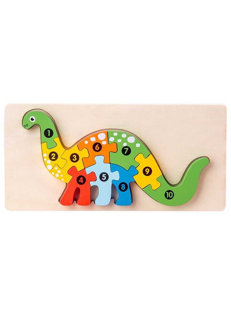 Generic - Children's Educational Wooden Puzzle, Long-Necked Dragon, Suitable For Aged 3-5 Years old (Size 20.5*10.6*1.5CM) - Image 1