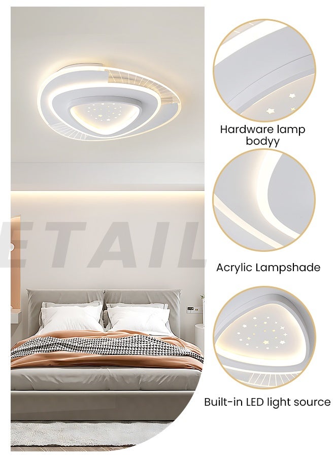 YATAI LIGHTING Modern LED Ceiling Light, 100W Adjustable Brightness, 3000K-6000K Three-Color Dimming, Built-In LED White Fixture for Bedroom, Dining Room & Living Spaces - Image 4