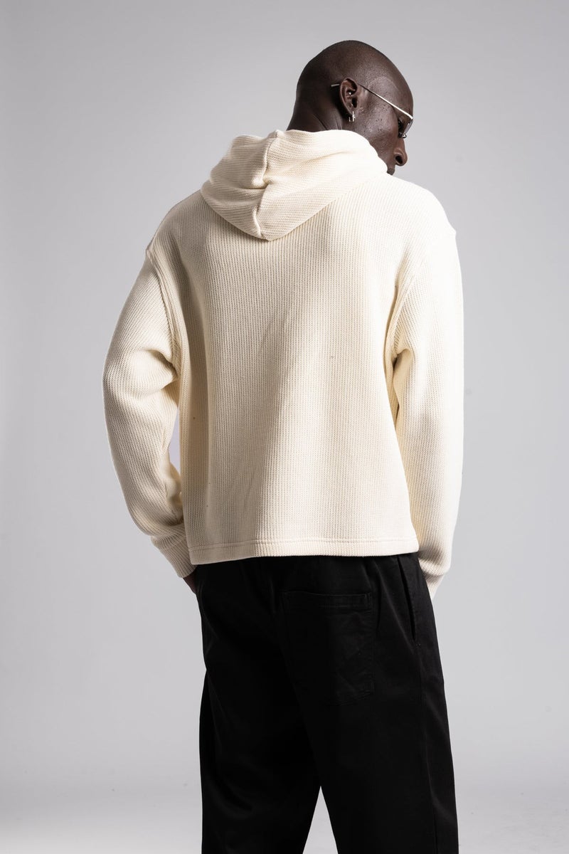 Catch Hooded Knitted Sweater with Zipper - Image 5