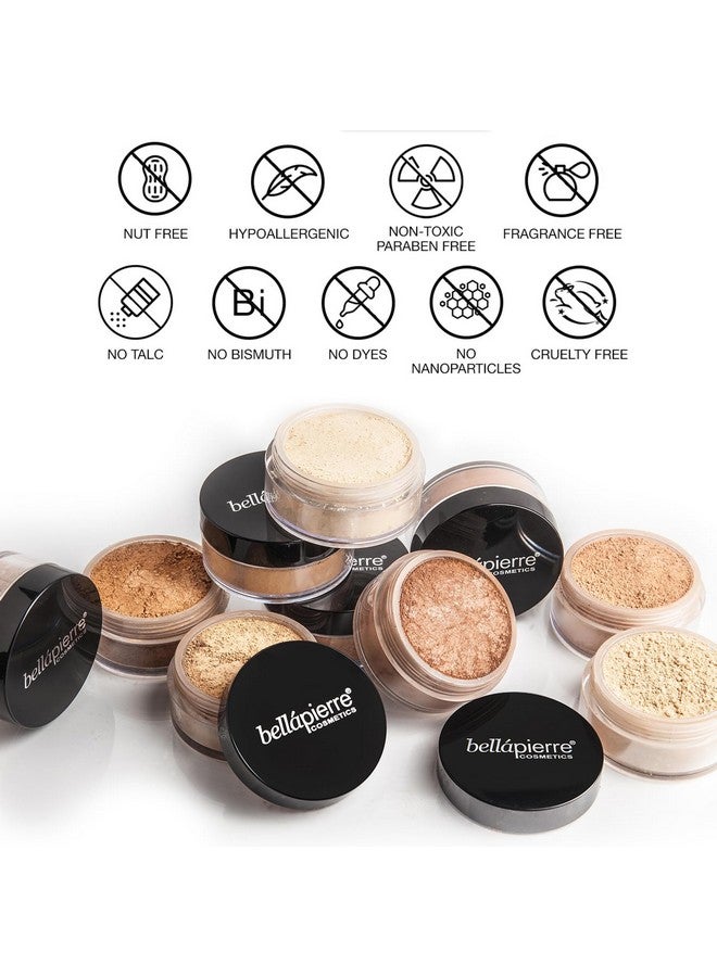 BellaPierre بودرة معدنية أساس SPF 15 خالية من التلك ونباتية وخالية من القسوة تغطية كاملة مضادة للحساسية وآمنة لجميع أنواع البشرة 0.32 أونصة من القيقب - Image 3