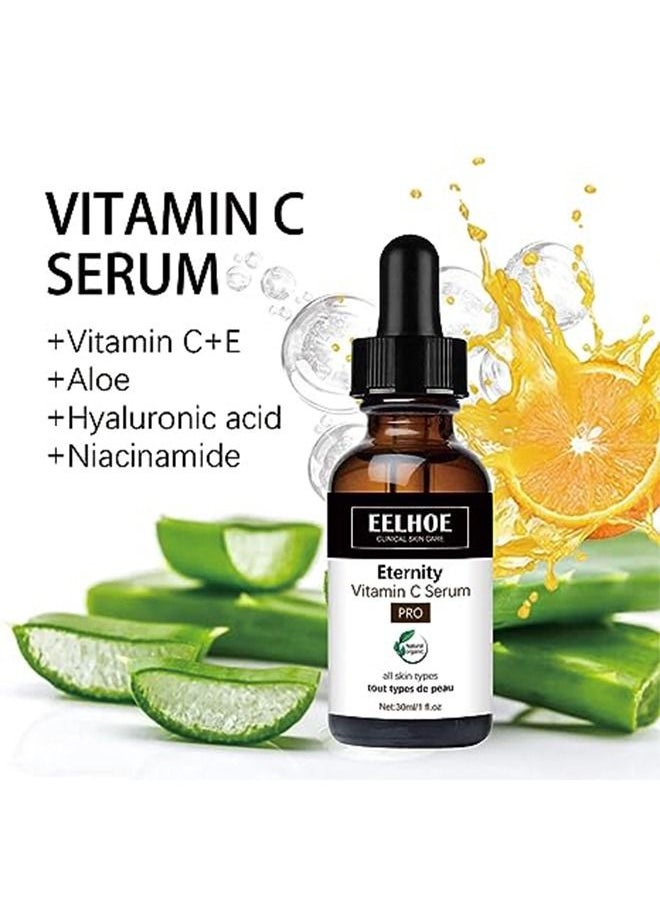 EELHOE - EELHOE Eternity Vitamin C Serum, Collagen Boost Anti Aging Serum Vitamin C, Vitamin C Serum for Face Dark Spots, Anti-aging Daily Serum, Vitamin C Serum for Face with Hyaluronic Acid - Image 1