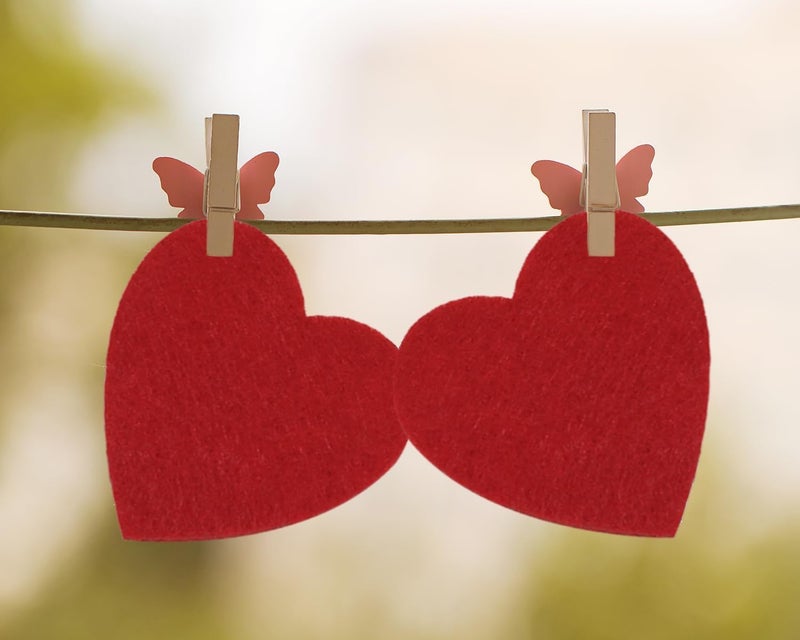 Haoser 50 Pcs Felt Heart Cutouts – 2 Inch Valentine’s Day Decorations for Crafts, Wedding, Scrapbooking, Sewing, DIY Embellishment - Image 2
