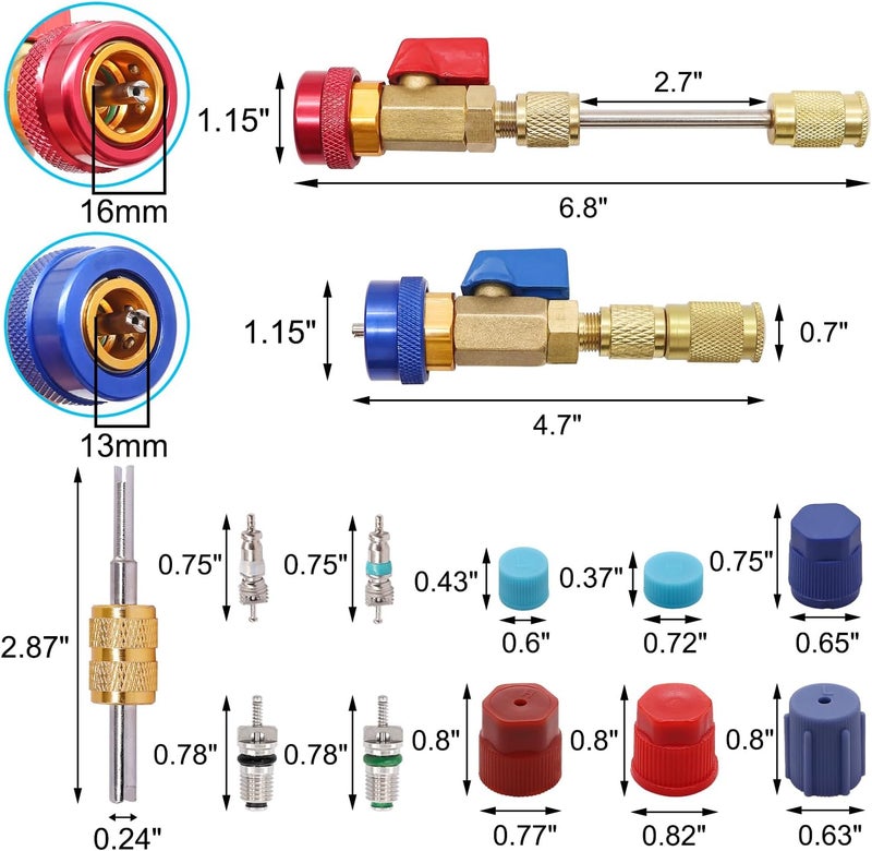 TWTADE R134A Valve Core Removal Tool Kit - Image 2