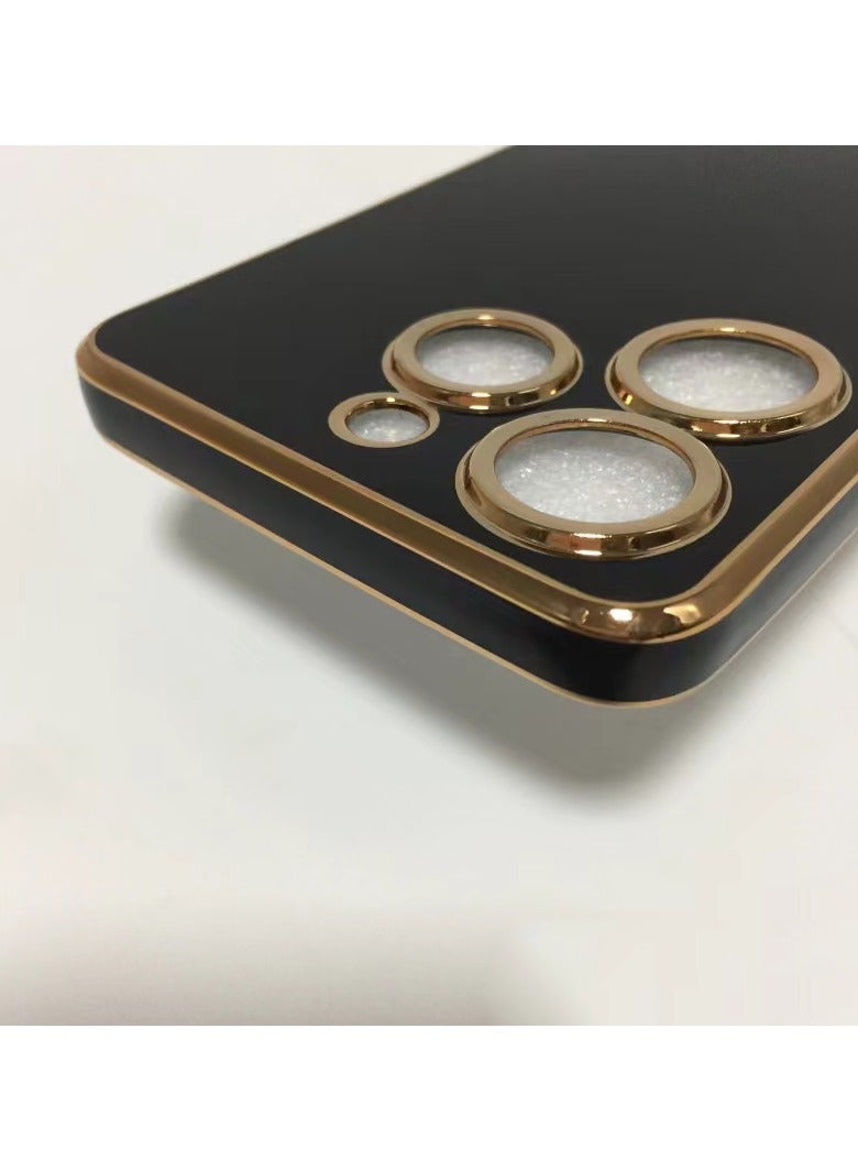 Alyashmac Compatible with Itel A70 phone case, smooth gold chrome,Pink Thin, smooth shock-proof Full protection Itel A70 phone case - Pink - Image 2