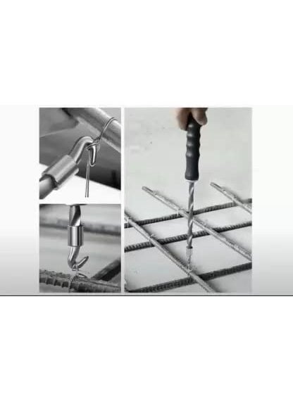 kesig kesig Wire Twister Automatic Tie Wire Twister Tool Soft Handle Reduce Hand Fatigue 300mm Straight Hook Wire Retractable Effort Saving for Home for Construction Site  - Image 4