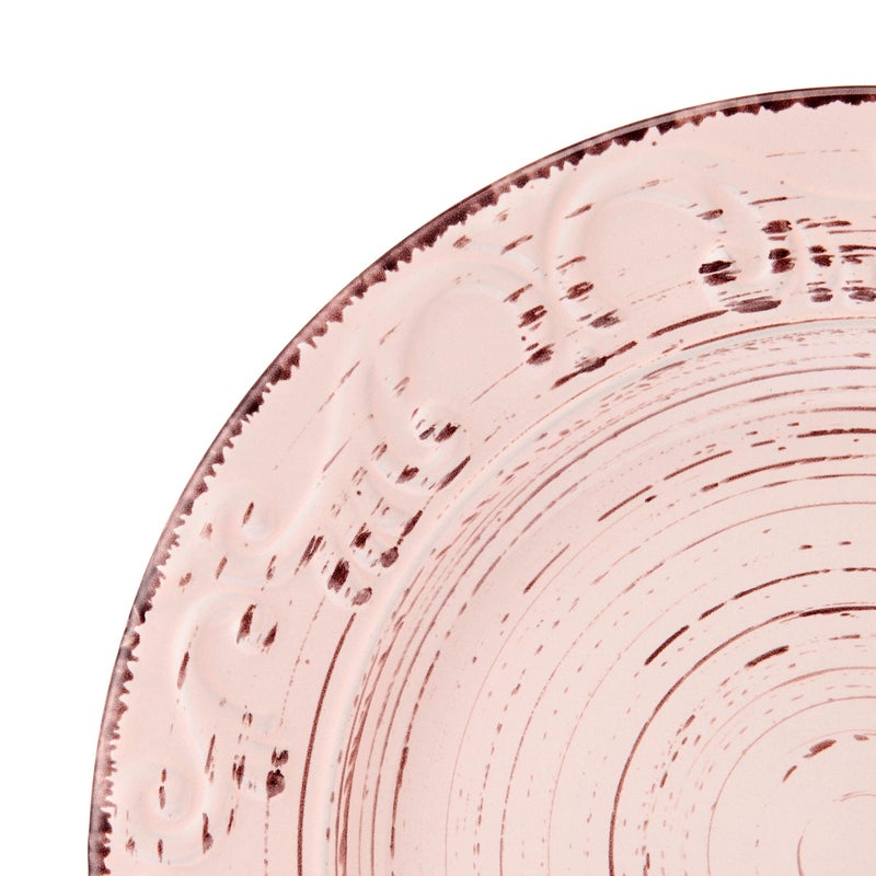 Pfaltzgraff Trellis Pink 12 Piece Dinnerware Plate Bowl Set, Service for 4 - Image 2