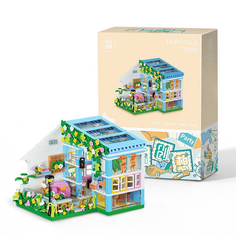 Wei Le Chuanghua 2036 Building Blocks Street View Studio Fairy Tale Town Sunshine Flower House Building Assembled Children'S Toys For Girls - Image 5