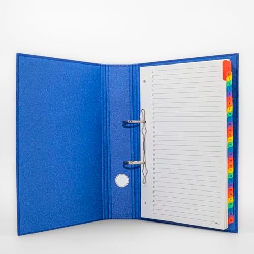 COMMA Abaca – 2D Ring Binder File – A4 Size – 40mm (1.5inch) Nickel Plated Clip with Gripper Lock – Pack of 2 – (Navy Blue + Red) - Image 5