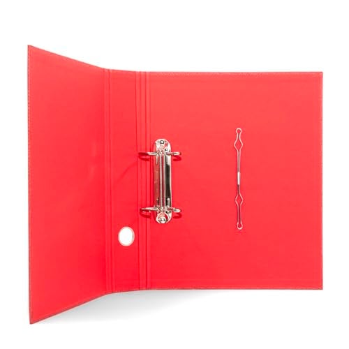 COMMA Abaca – 2D Ring Binder File – A4 Size – 40mm (1.5inch) Nickel Plated Clip with Gripper Lock – Pack of 2 – (Navy Blue + Red) - Image 4
