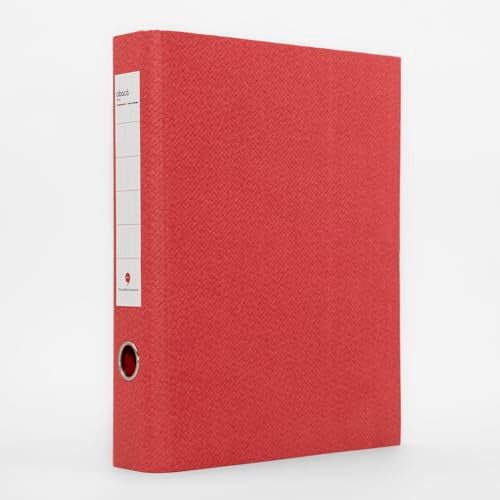 COMMA Abaca – 2D Ring Binder File – A4 Size – 40mm (1.5inch) Nickel Plated Clip with Gripper Lock – Pack of 2 – (Navy Blue + Red) - Image 2