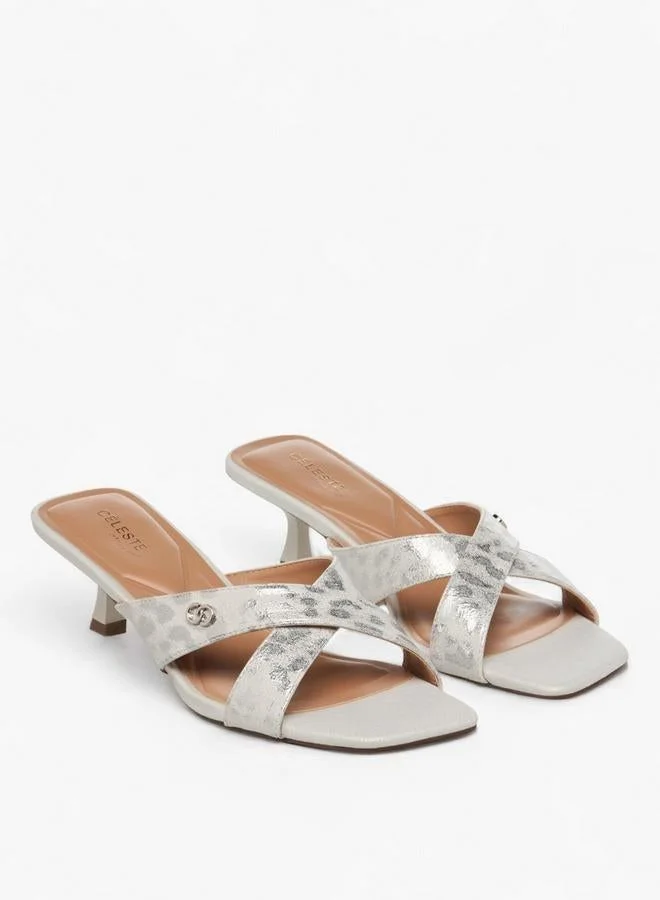 Celeste Women Cross Strap Kitten Heel Sandals Ramadan Collection